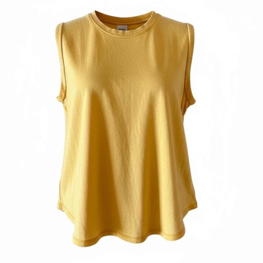2/15 $1URBAN OUTFITTERS Pilcro Rolled Sleeve 100% Cotton Gold T w/  Back Seam